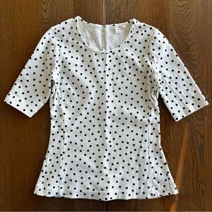 Trenery White Polka Dot Top